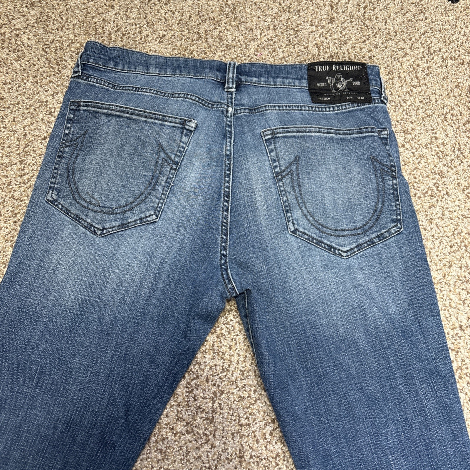 TRUE RELIGION MICK SLOUCHY SKINNY Stretchy Denim Jeans 34 (35x29.5) - View 15
