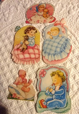 alte Oblaten Glanzbilder Konvolut schön Baby Kinder