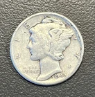 1942 - 10C Mercury Dime / 90% Silver Coin.