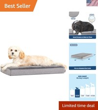 Grey Orthopedic Dog Bed - Memory Foam for Joint Relief  Relaxation