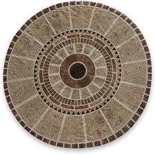 Durable Vinyl Mosaic Table Cover - Fitted for 36-48 Round Tables Easy Care 