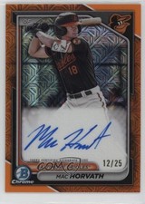 2024 Bowman Orange Refractor 12/25 Mac Horvath #BMA-MH Auto 09an