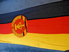 DDR Flagge 2,50 X 1,00 Meter und drei Wimpel MC. Kali  Merkers MC Moorgrund 1978