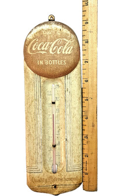 Coca-Cola Working Thermometer 10 x3 , Antique, Can t Find It But One Place
