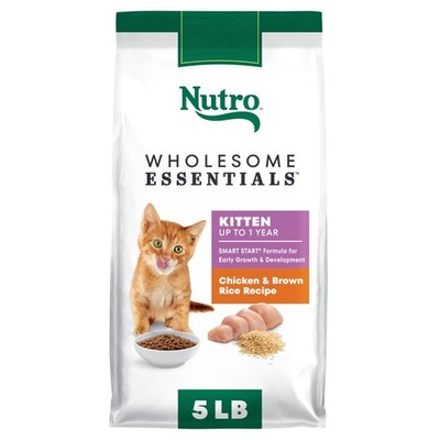 Wholesome Essentials Natural Dry Cat Food, Dry Kitten Food Chicken & Brown Ri...