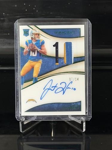 2020 Immaculate Justin Herbert RPA Numbers FOTL Patch Auto Rookie Rc #IN-JHE /14
