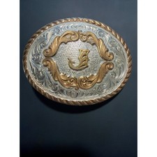 Montana Silver J Belt buckle