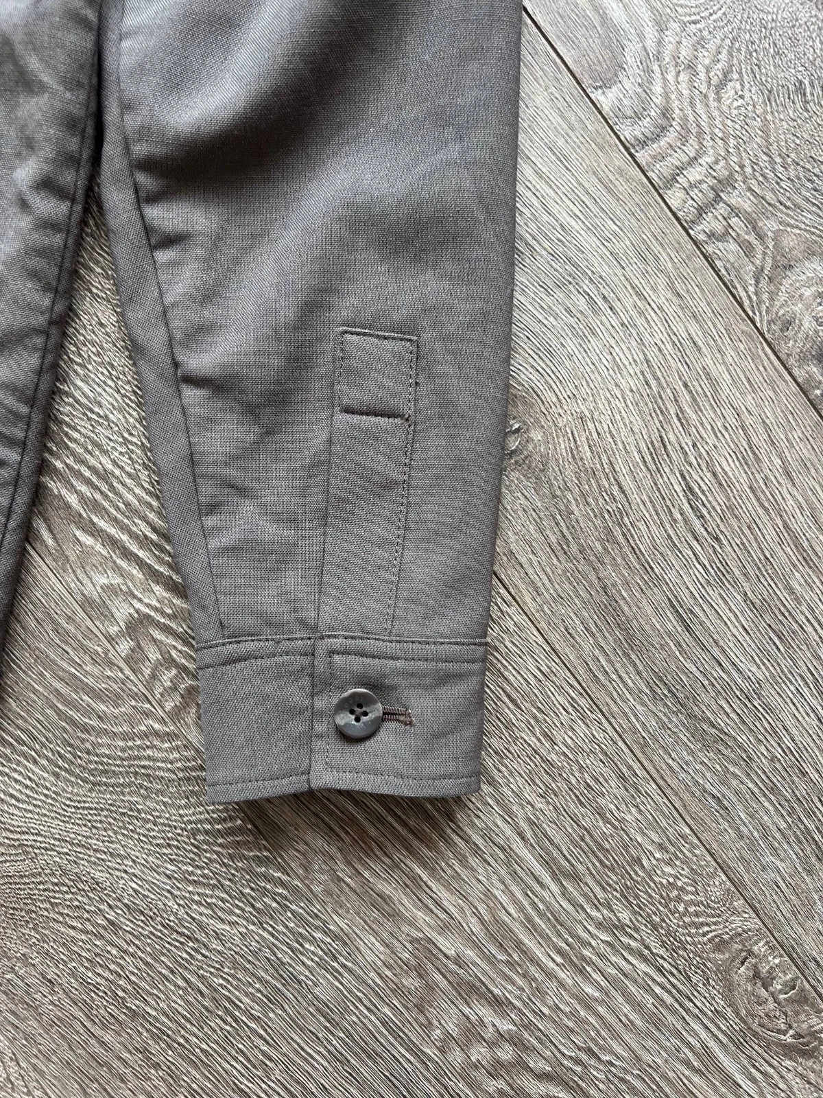 BOGGI Milano LINK 100% Wool Shirt Jacket Mens XS Taupe Brown Overshirt Safari image 24