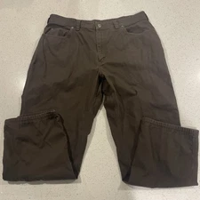 Duluth Flex Fire Hose Pants Men 36x30 Actual 36/29 Brown Standard Fit Stretch