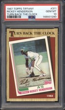 1987 Topps Tiffany Rickey Henderson TURN BACK THE CLOCK #311 PSA 10 A's HOF