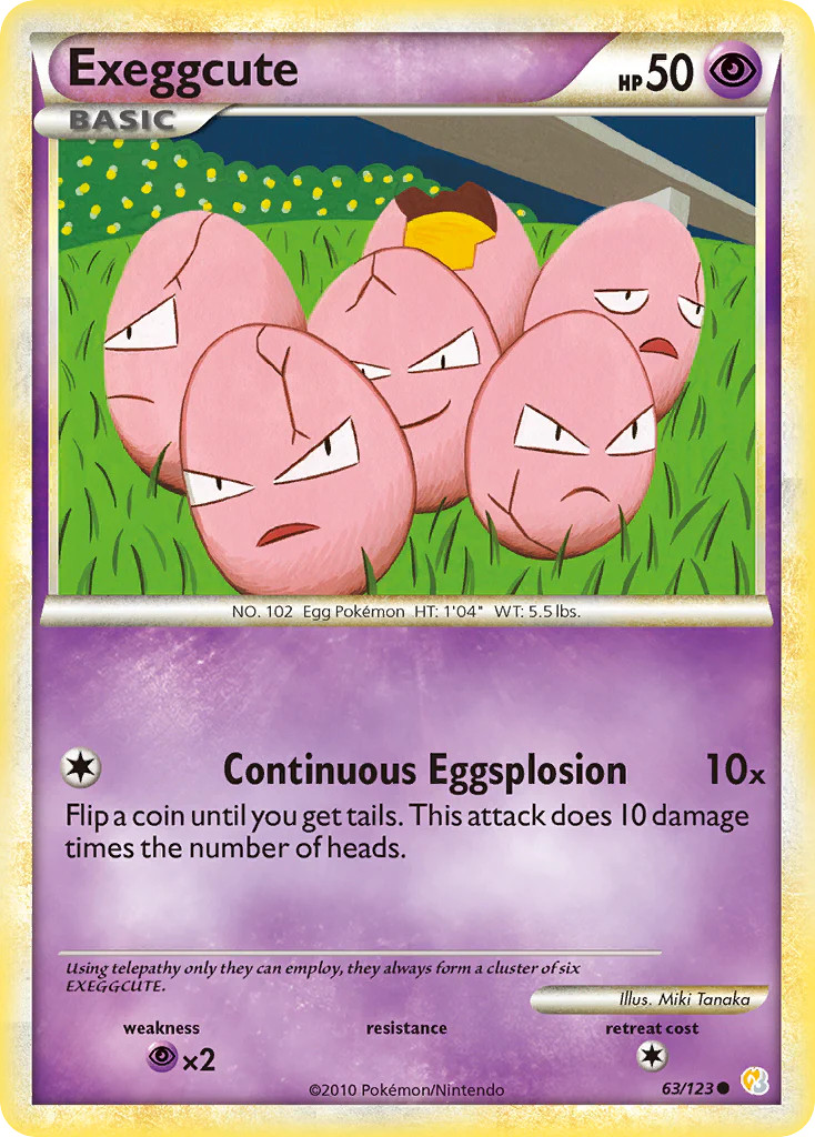 Exeggcute (63/123) [HeartGold &amp; SoulSilver: Base Set] Lightly Played