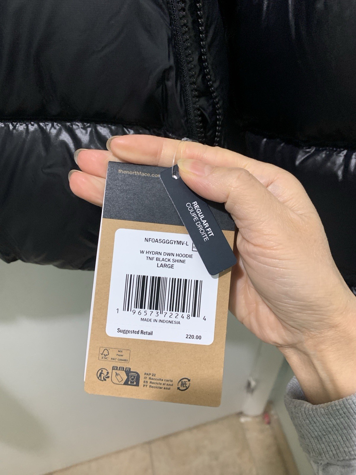 Rare NWT The North Face Women’s Hydrenalite Down Jacket Black shine Size L thumbnail 14