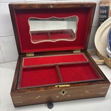Large Lockable Wooden Jewelry Box Holder with...