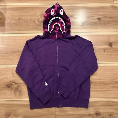 A BATHING APE Shark Hoodie Purple