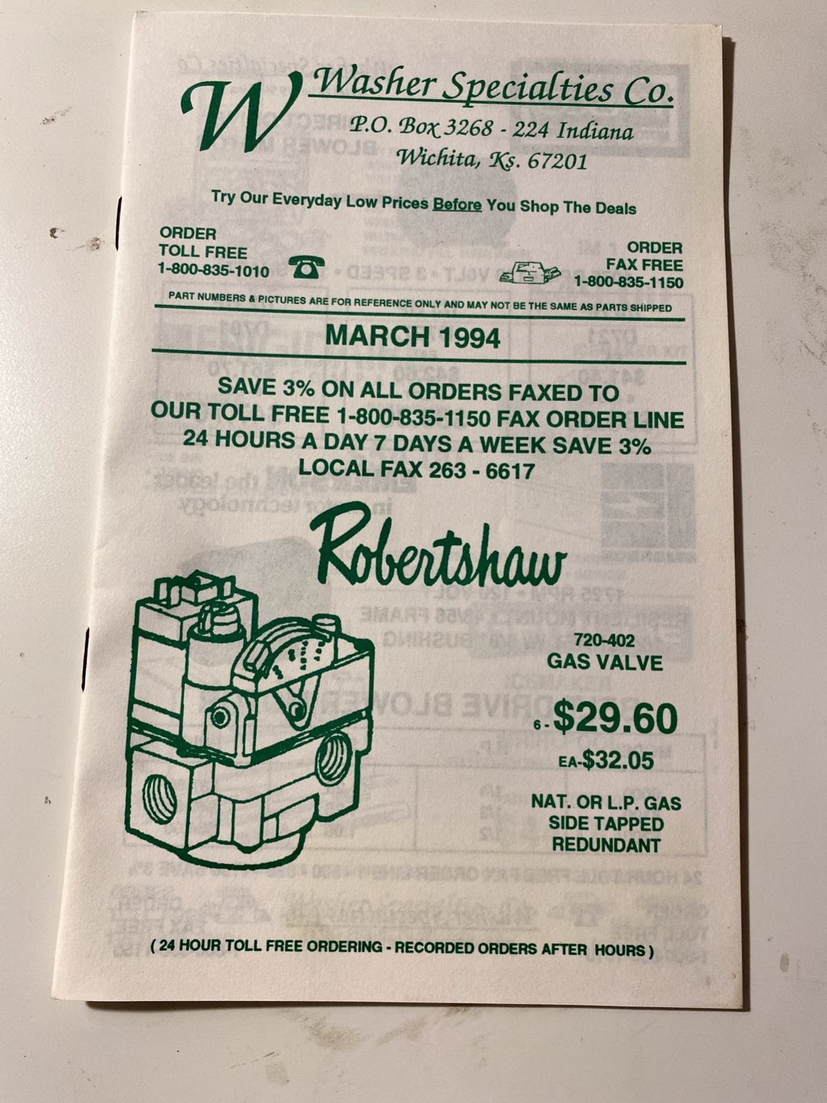 Washer Specialties Co. Catalog March 1994 eBay