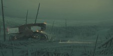 Landscape simon stlenhag futuristic vehicle art science Custom Gaming Mat Desk