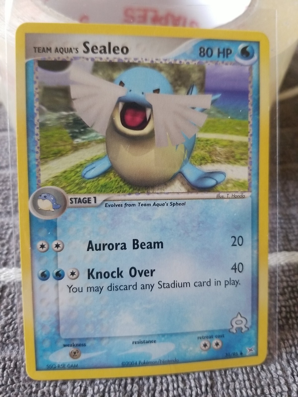 Team Aqua’s Sealeo 31/95 EX Team Magma vs Team Auqa Pokemon Card - Near Mint NM