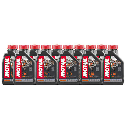 Motul 710 10 Liters 2T 100% synthetic 2-Stroke Ester Core Engine Motor Oil 10x1L