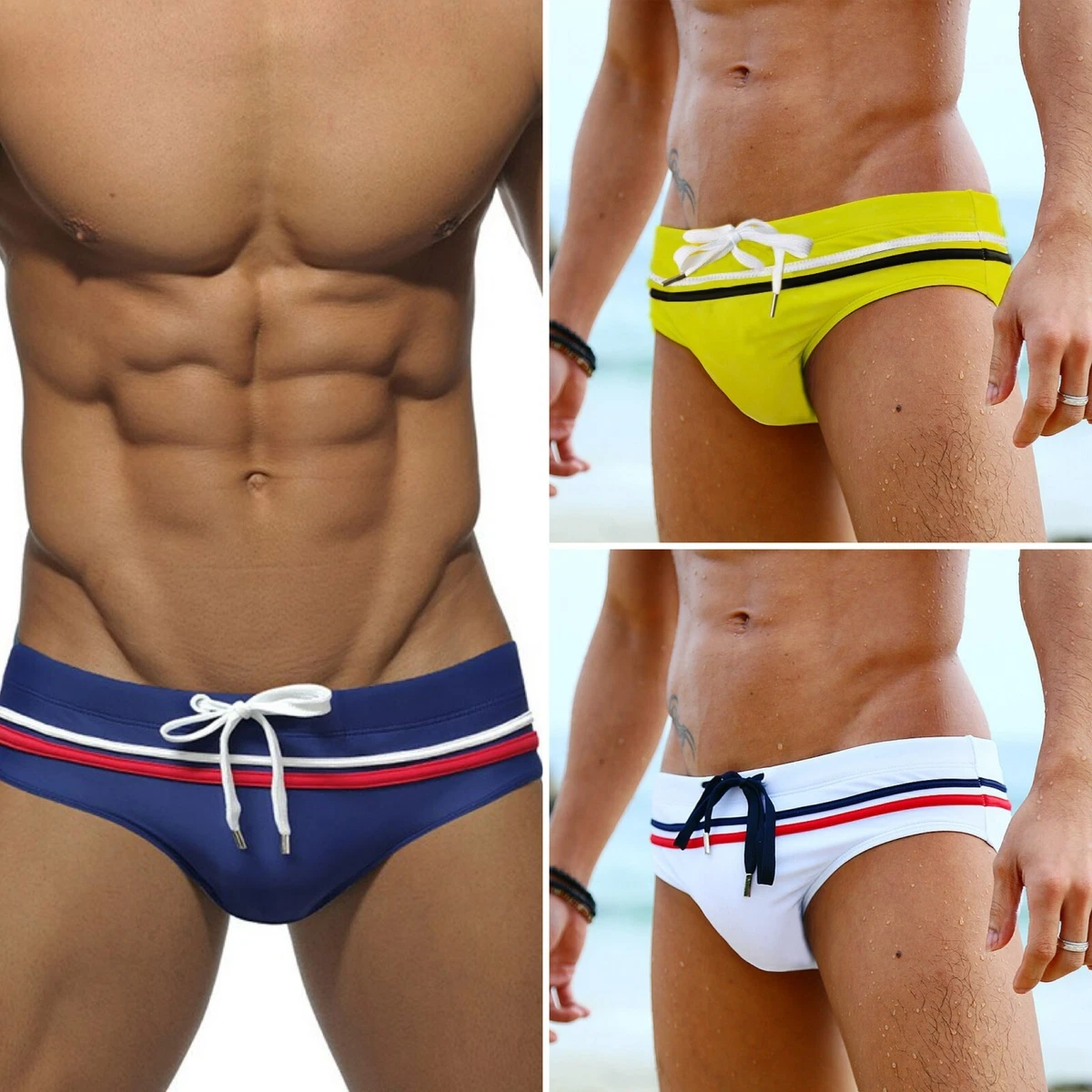 Mens retro deals swim trunks