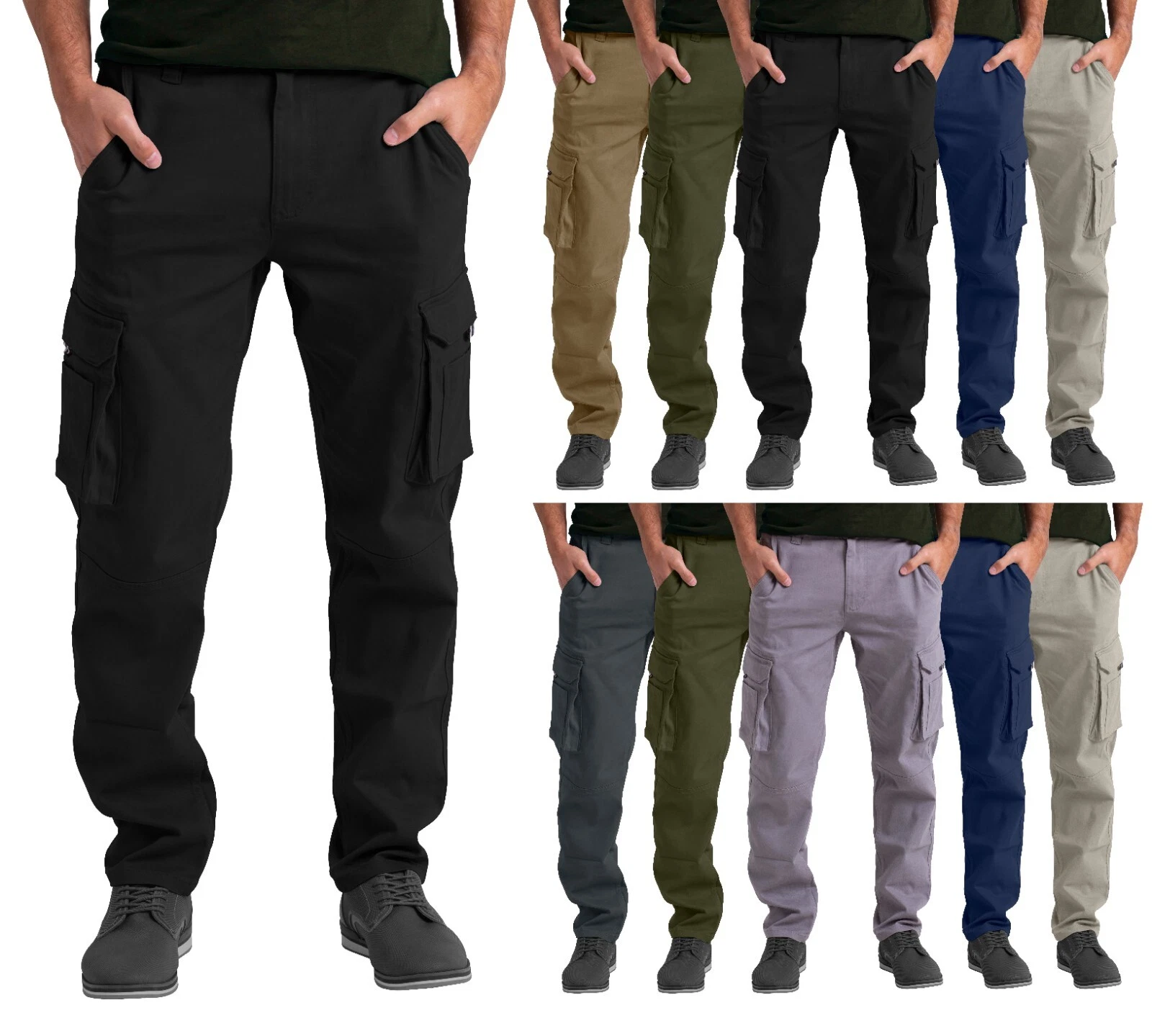 Mens Cargo Stretch Pants Classic Fit Straight Leg Outdoor Work Regular Fit Pants
Opens in a new wind