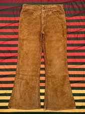 VINTAGE 1973 White Tab Levis Corduroy Bell Bottoms 656 30x26.5 Brown 70s 80s