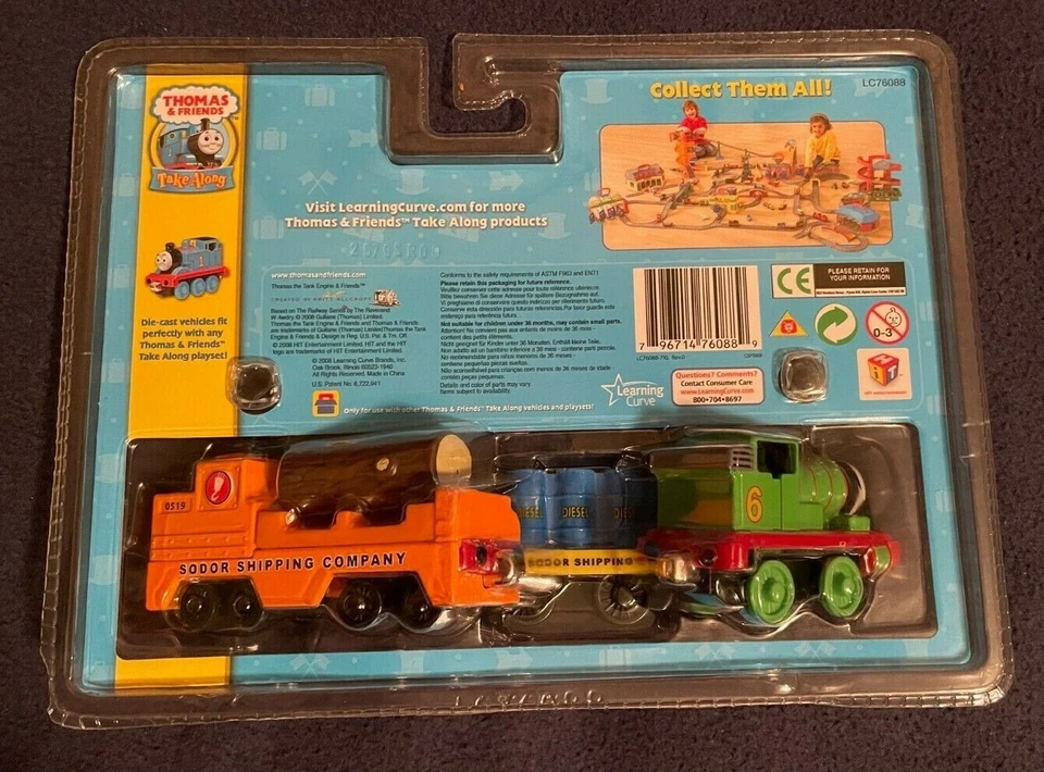 Thomas & Friends Take Along Die-cast Metal Percy & the Wharf Cars - NIP - Image 2 of 2