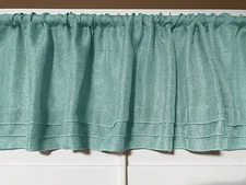 lovemyfabric Vintage Faux Linen Pleated Valance Window Treatment 56"X14" Inch