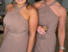 Four Morilee Bridesmaid dresses multiple sizes, fawn brown colour