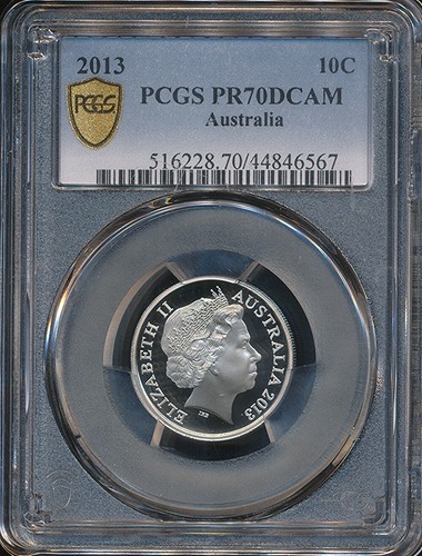 Australia 2013 Ten Cents 10c (Lyrebird) - PCGS PR70DCAM