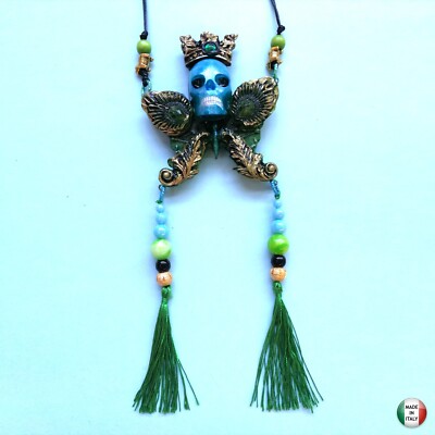 Gothic Jewelry Necklace Pendant Moth Crown Gold Butterfly Skull Jewelry