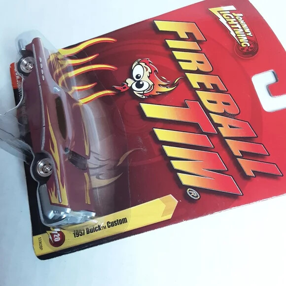 NEW Johnny Lightning Fireball Tim 1957 BUICK CUSTOM Diecast Car 1