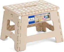 Step Stool 9 Inch Plastic EZ Fold  With Handle kids And Adults For Kitchen NEW