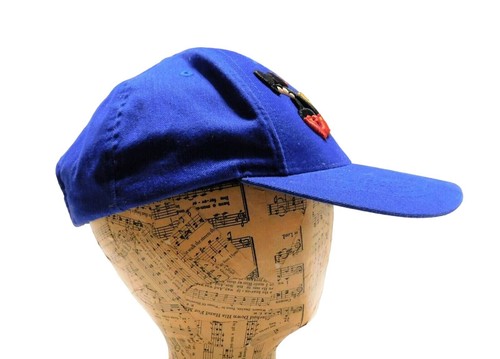 Gorra de bola de Walt Disney World sombrero a presión azul bordado letras de personaje - Imagen 5 de 8