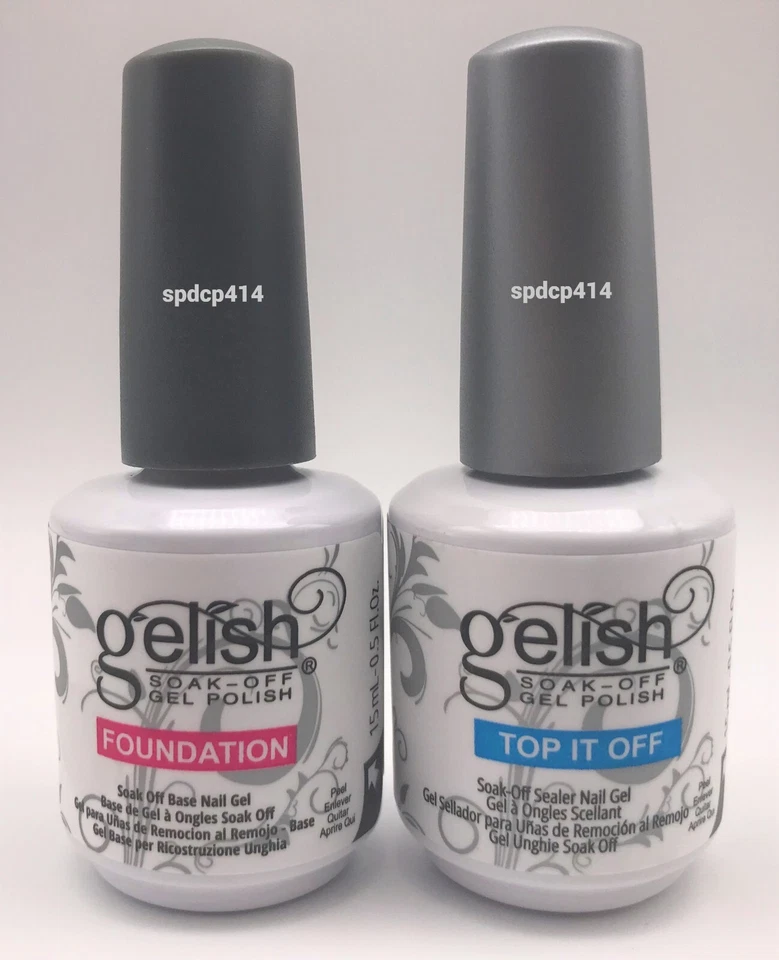 Gelish Foundation & Top It Off Nail Gel Polish UV LED Soak Off UK Tracked Post!