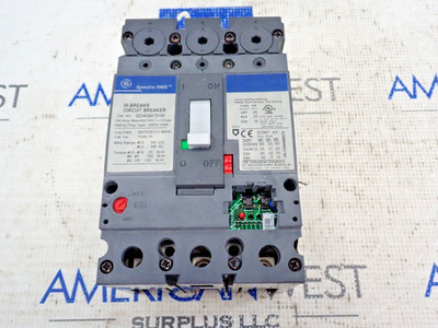 GE SEHA36AT0100  3 Pole 100 Amp 600V  Specta RMS Circuit Breaker New Take Out