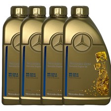 4x1 Liter ORIGINAL MERCEDES  BENZ 5W40 PKW MOTOR&Ouml;L MB 229.5 Synthetic &Ouml;L 5W-40
