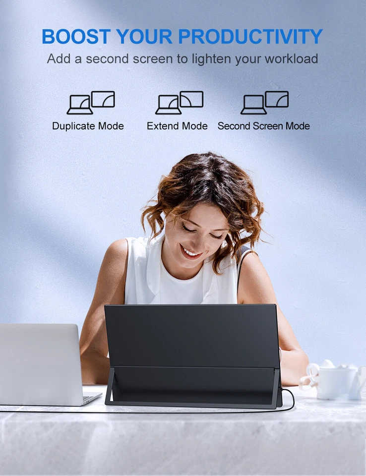 120Hz Gaming Monitor Portable Monitor 18.5" 1920*1080 Freesync Screen HDR FHD - Image 2 of 4