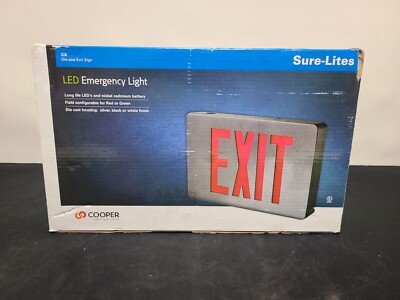 Cooper Lighting CX71WHSD Lighting Cast Aluminum Led Exit Sign New