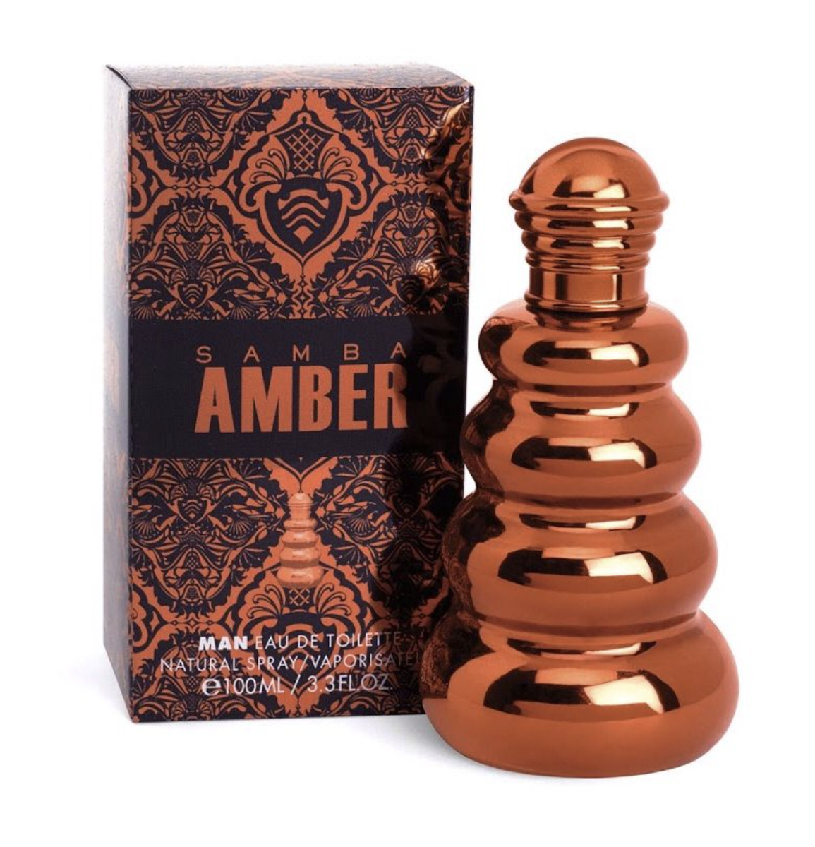 SAMBA AMBER FOR MEN 3.3 OZ EDT SPRAY BY PERFUMERS WORKSHOP & NEW