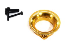 Gold Aluminum Cold Air Intake Ram Funnel For 25x25mm Size Cooling Fan