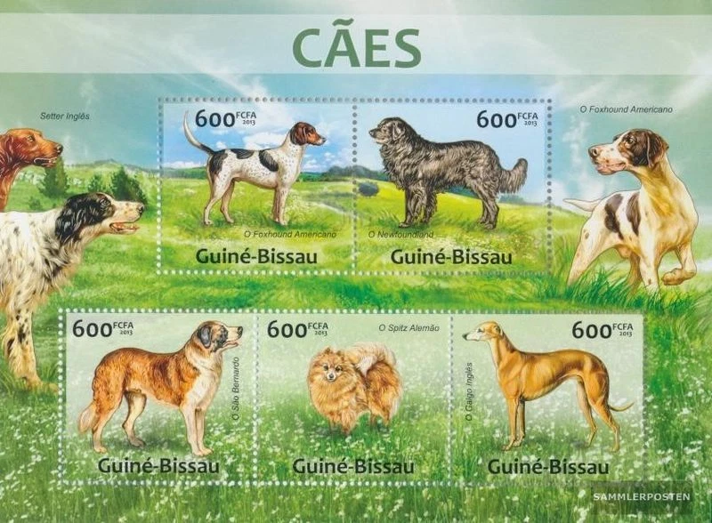 Timbres Guinée-bissau 2013 Mi 6590-6594 Feuille miniature neuf avec gomme origin - Photo 1/1