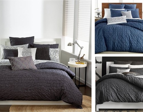 Bar III Pillow Sham Box Pleat Carbon 