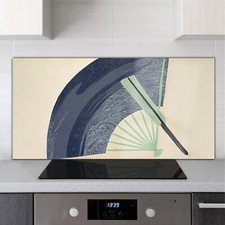 Glass Cooker Splashback for Kitchen 140x70 Abstract Asian Traditional Range