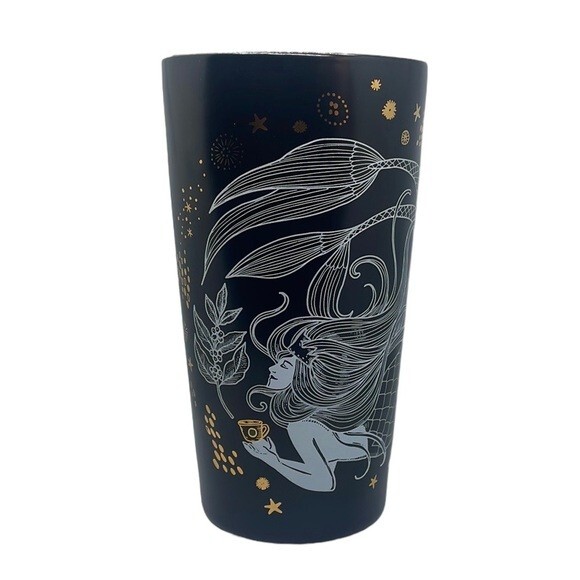 Starbucks 2019 Mermaid Siren Black Ceramic Travel Tumbler 12 Oz Collectable  Cup | eBay