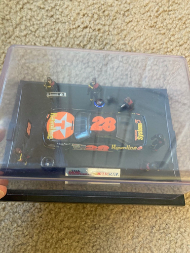 1992 Racing Champions NASCAR #28 Havoline Car Pit Stop And Crew In Display Case - Picture 5 of 20