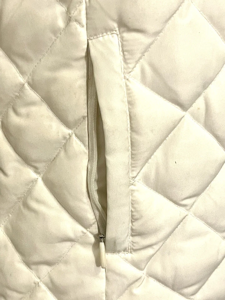 Kenneth Cole Reaction Mujer Acolchado Puffer Chaqueta - Blanco - Pequeño Foto 2 de 4