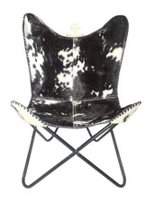 Fauteuil - Noir Et Blanc Cuir Relax Avec Cadre En Fer Ouvrable PL2-1.181