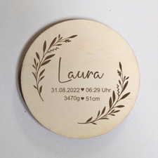 Meilenstein Geburt Baby personalisiert Namensschild Fotoshooting Geburtsgeschenk