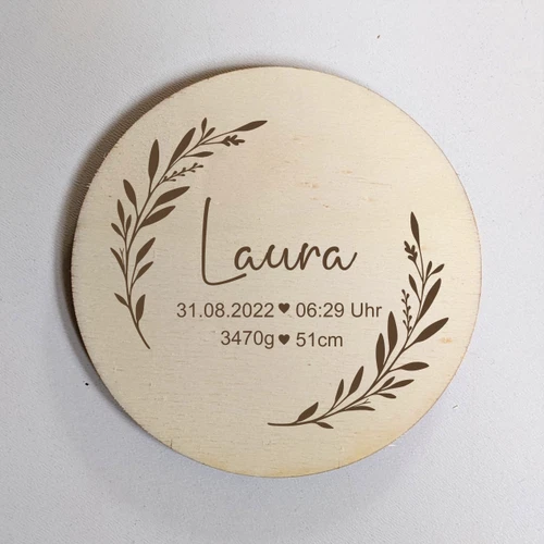 Meilenstein Geburt Baby personalisiert Namensschild Fotoshooting Geburtsgeschenk