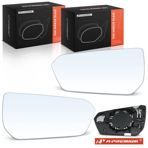 A-Premium 2Pcs Power Mirror Glass w/ Heated for Chevrolet Equinox GMC Terrain